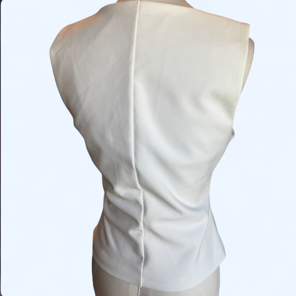 Zara White Square Neck Tank Top structured silhouette - Picture 6 of 11